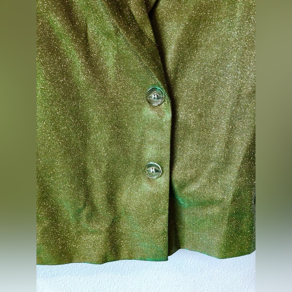 NWT SLA the Label Glitter Green Paloma Blazer Size L - Picture 5 of 8